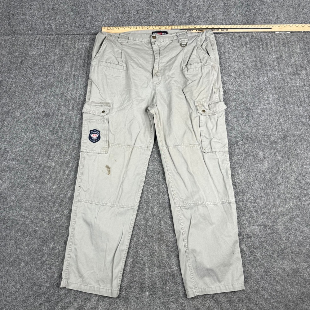 Bocomal Cargo Pants Mens Size 38x32 Tan Flame Resistant FR NFPA 2112 Workwear